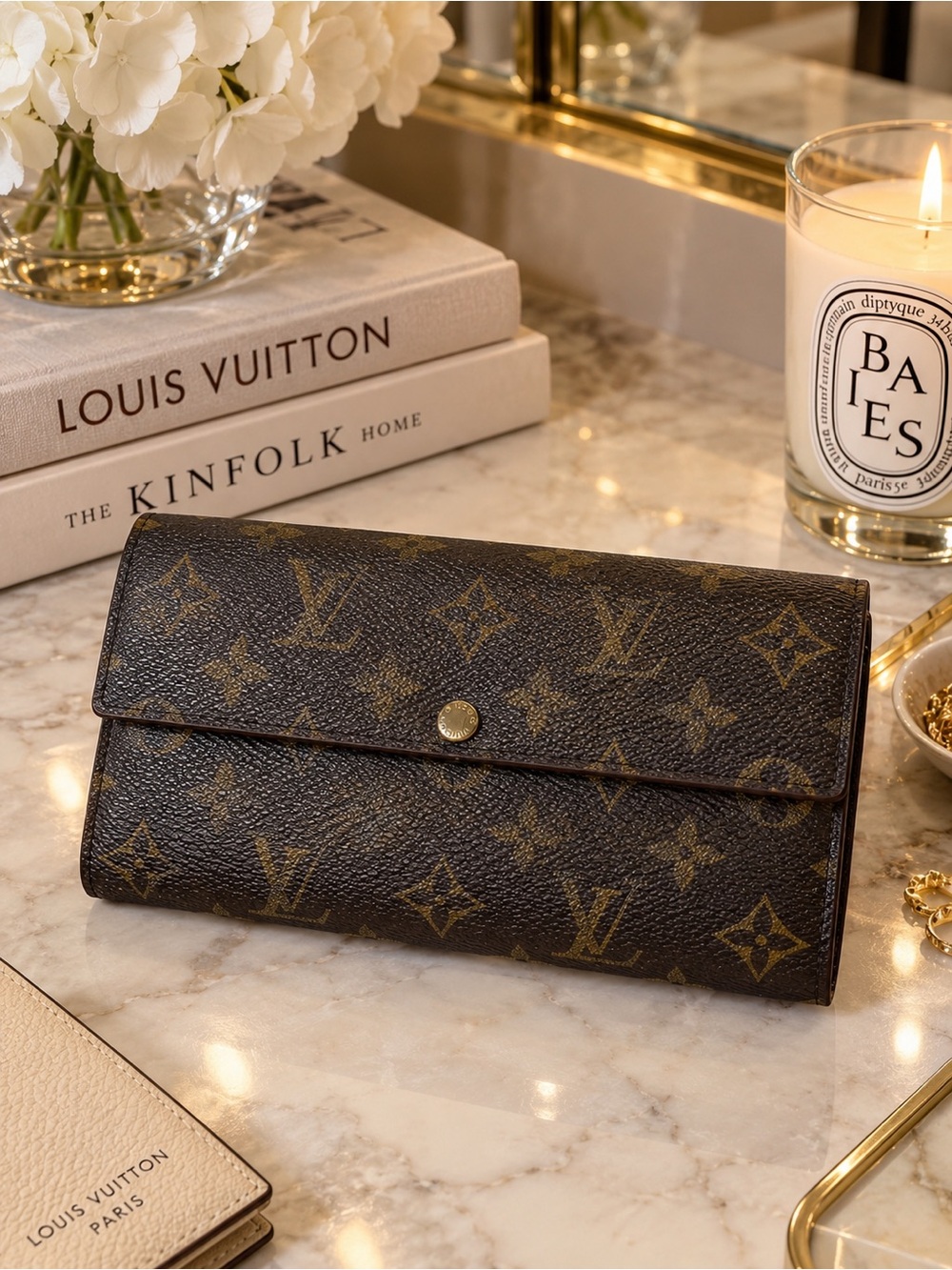 Louis Vuitton Sarah Monogram Canvas Long Wallet